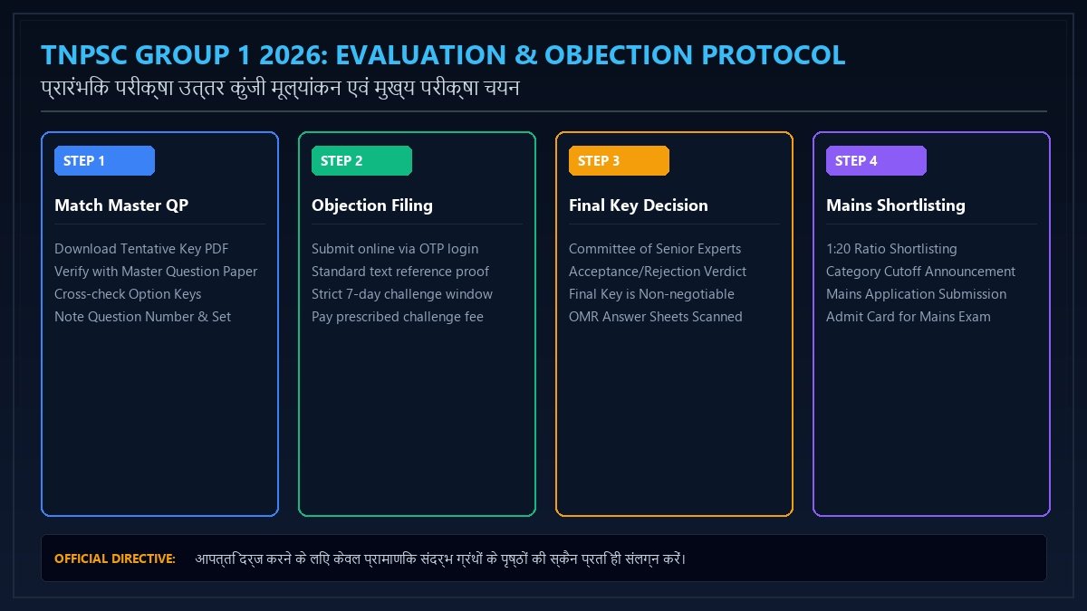 TNPSC Group 1 2026 Evaluation and Objection Protocol Master QP Matching