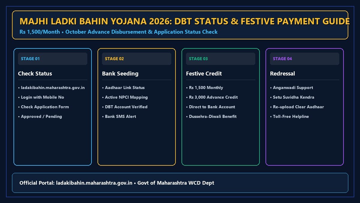 Majhi Ladki Bahin Yojana Aadhaar Bank Seeding and Festive Payment Steps
