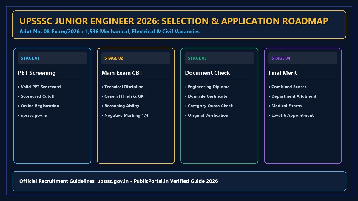 UPSSSC Junior Engineer 2026 Selection Process Flowchart and Stages