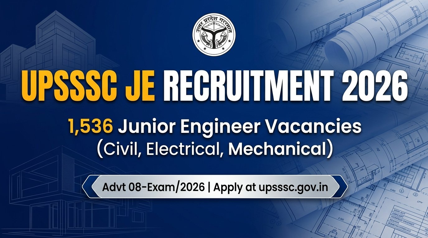 UPSSSC Junior Engineer Recruitment 2026 Notification Apply Online at upsssc.gov.in